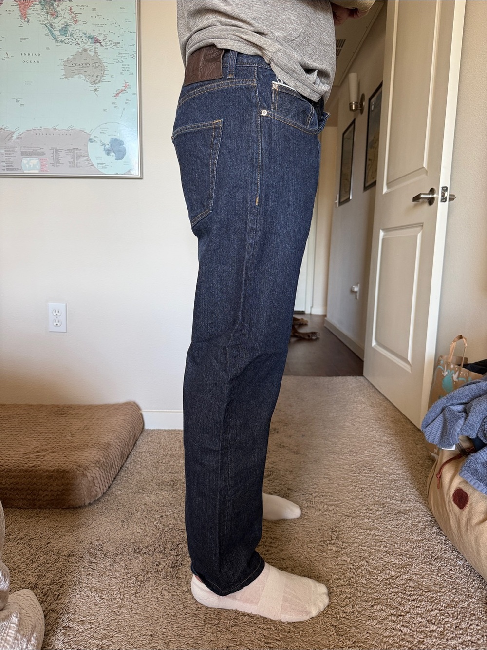 Naked & Famous Denim Straight Jeans - Japanese raw denim. Never Worn. Perfect.